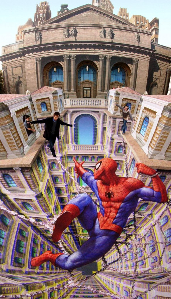 kurt-wenner-spider-man-3d-art