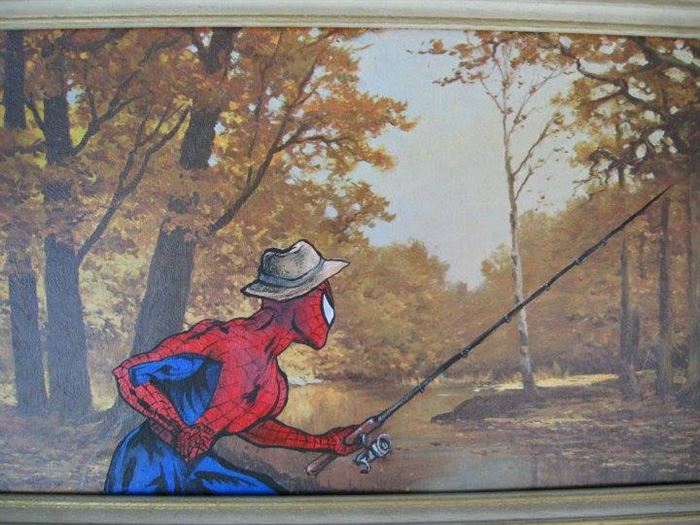 Spider-Man Thrift Art! - Spider Man Crawlspace
