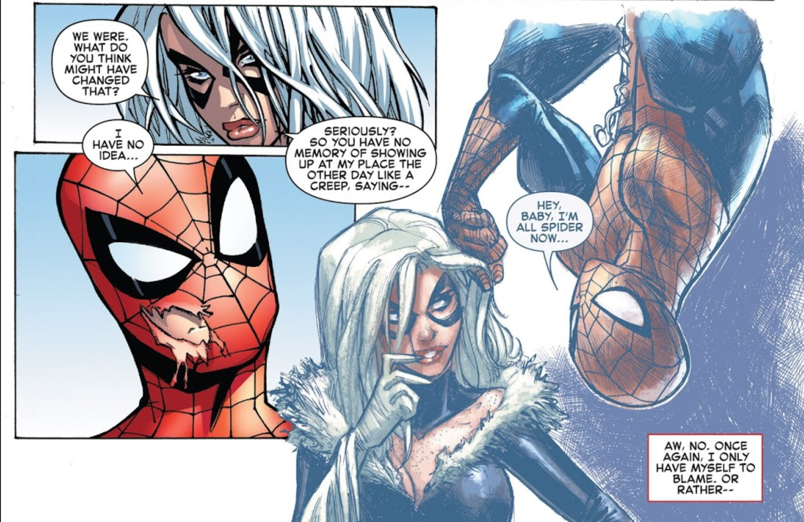 Black cat x spiderman. Фелиция и Питер Паркер 18. Человек паук и чёрная кошка комиксы 18. Человек паук и чёрная кошка постельная сцена. Spider man ballbusting.